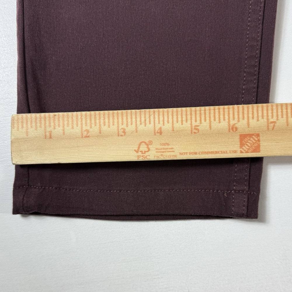 Mugsy Ports Chino Pants Mens 31x30 Maroon Stretch Burgundy Casual Workwear - Picture 7 of 7